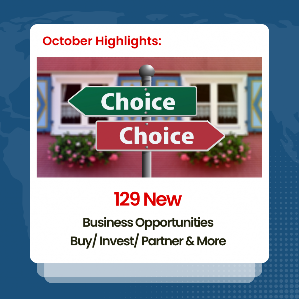 October Flashback 129 New Business Opportunities to Buy or Invest in India on IndiaBizForSale

