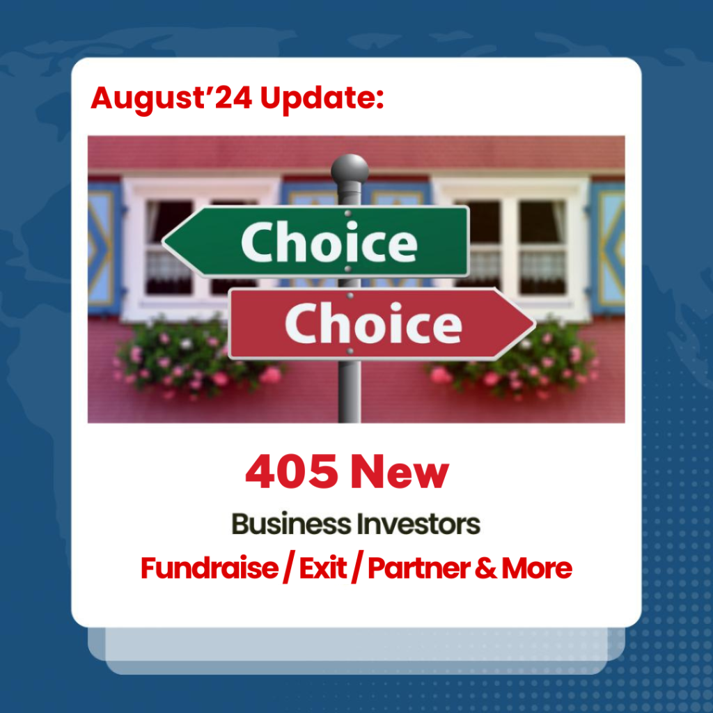 August 2024 Update: 405 New Business Investors/Buyers at IndiaBizForSale