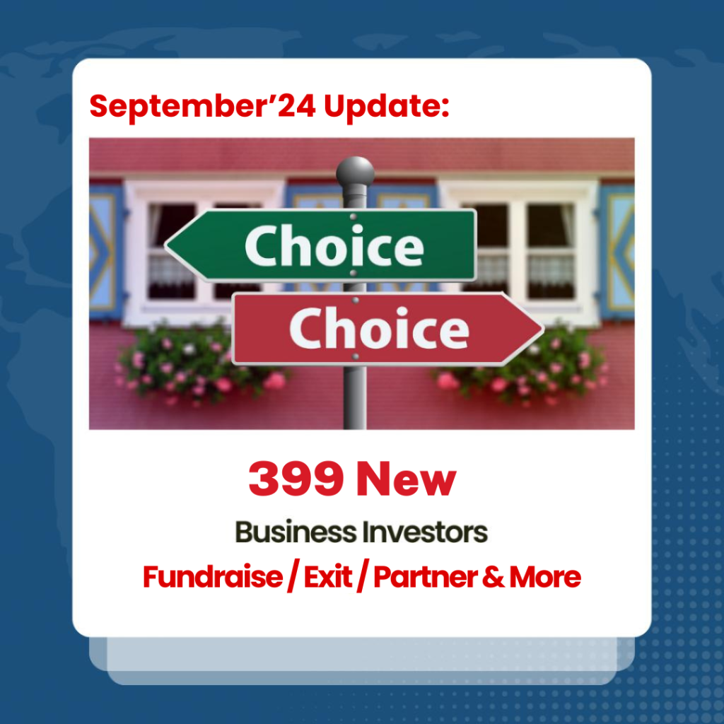 September 2024 Update: 399 New Business Investors/Buyers Joined at IndiaBizForSale